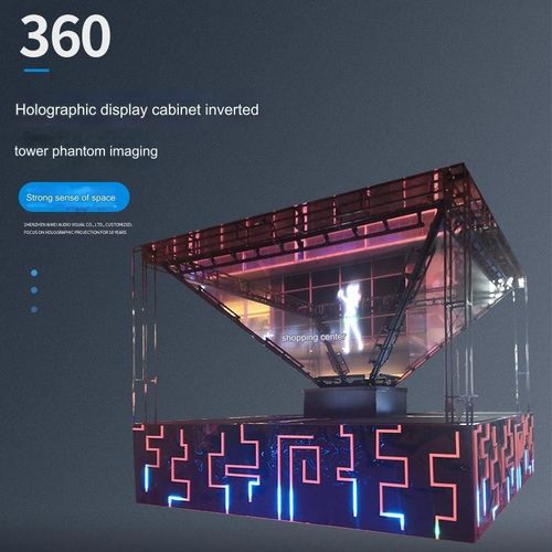 Escenario holográfico en el centro comercial