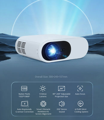 Buen precio Proyector portátil de cine comercial DLP de cine con chip DMD 510ansi en línea