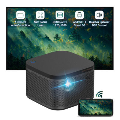 Buen precio 700ANSI 1080P Wifi Smart Mini Proyector DLP LED para presentaciones OEM en línea