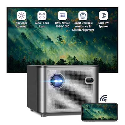 Buen precio Airplay 4K WiFi Mini Pico Proyector Bluetooth 400 ANSI 1080P 30DB en línea